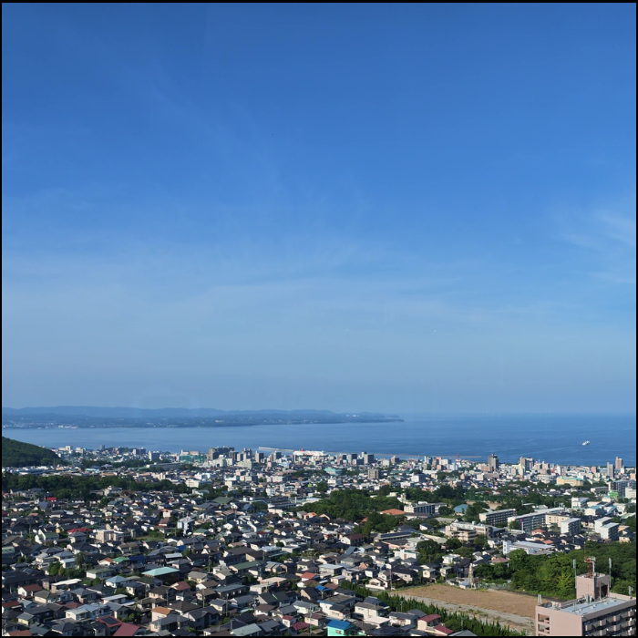 星館ビュッフェ会場からの景色写真